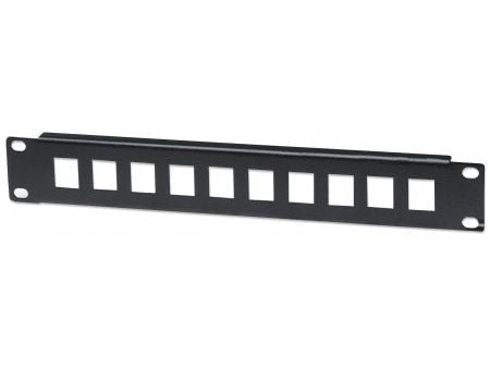 Intellinet 714860, Rj-45, Stativmontering, 1U, Svart, 254 x 8 x 44,45 mm, 254 mm