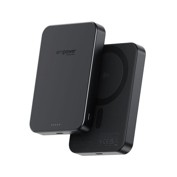 PanzerGlass empower EM82609 varavirtalähde 10000 mAh Qi2 20W USB-C, Space Black
