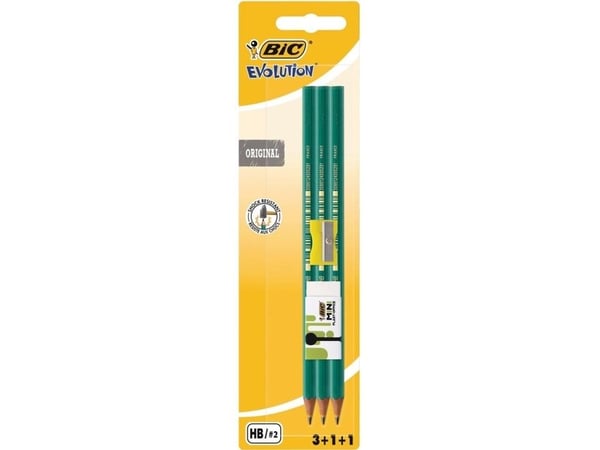 BIC Evolution 650, HB, Grön, Hexagonal, Frankrike, 57%, Blåsa