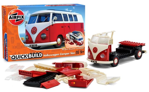 Airfix J6017, Military car model, Monteringssett, VW, 42 stykker, 5 år, Rød, Hvit
