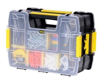 Stanley STST1-71197, Förvaringslåda för smådelar, Plast, Polypropylen, Svart, Vit, Gul, 3 l, 2,5 kg, 293 mm