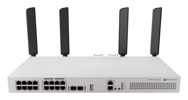 MikroTik CRS418-8P-8G-2S+5axQ2axQ-RM -kytkin, 17 Gigabit Ethernet -porttia, 2 x 10G SFP+ -porttia