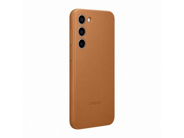 Samsung EF-VS916 - Baksidedeksel for mobiltelefon - ekte skinn - kamelhårfarget - for Galaxy S23+