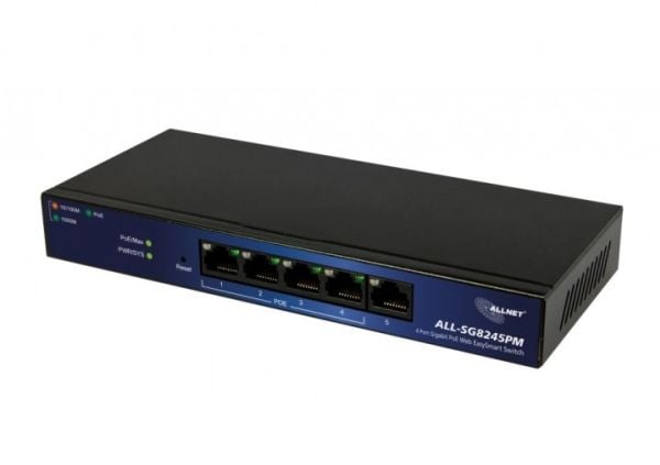 ALLNET ALL-SG8245PM, Håndtert, L2, Gigabit Ethernet (10/100/1000), Full tosidig, Strøm over Ethernet (PoE)