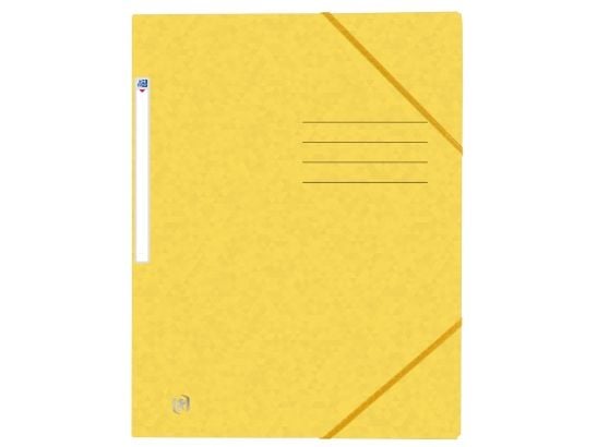 Elastikmappe Oxford Top File+, 3-klap, A4, ass. farver - (10 stk.)