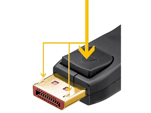 Goobay 74759, 1 m, DisplayPort, DisplayPort, Hankjønn, Hankjønn, 15360 x 8460 piksler