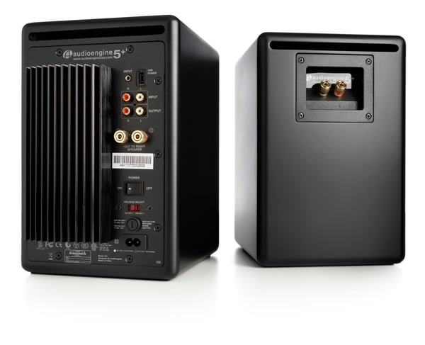 Audioengine A5+B, 2.0 kanaler, Koblet med ledninger (ikke trådløs), 50 W, 50 - 22000 Hz, Sort