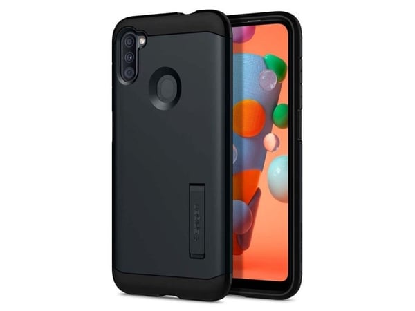 Spigen Armor XP, Suojus, Samsung, Galaxy A11, 16,3 cm (6.4"), Musta, Metallinen