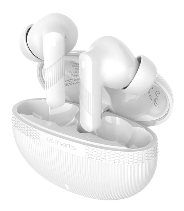 4smarts SkyBuds Pro ANC, True Wireless Stereo (TWS), samtal/musik/sport/vardag, 40 g, headset, vit