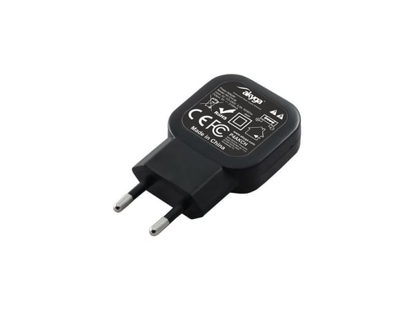 Akyga AK-CH-06 - Strømadapter - 10 watt - 2.1 A (USB) - svart