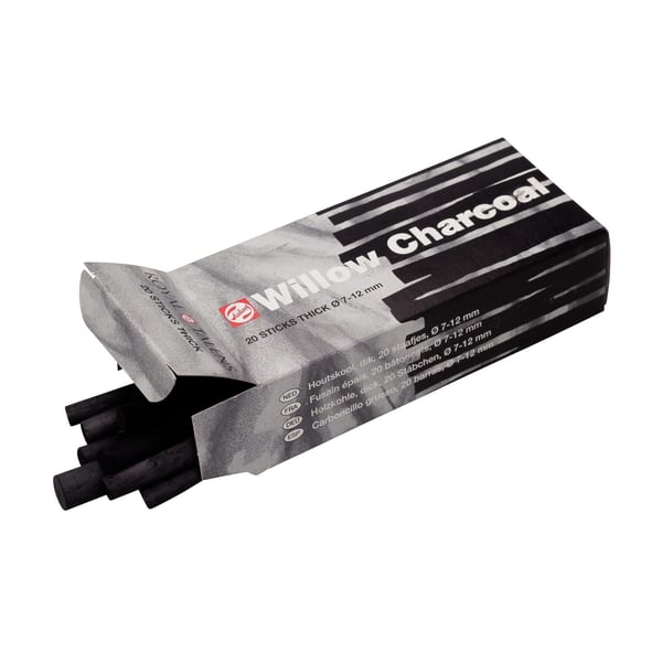 Talens Thick Charcoal, 20 pinner