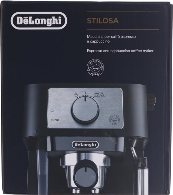 De'Longhi Stilosa EC260.BK - Kaffemaskin med mjölkskummare - 15 bar - svart / rostfritt stål