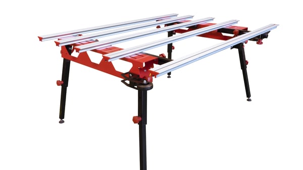 RUBI 18935, Flisebord, Metall, Rød, Rustfritt stål, 1044 mm, 1800 mm, 700 mm