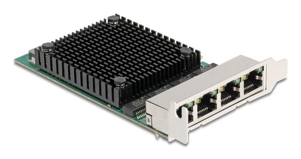 Delock - Nettverksadapter - PCIe 2.1 x4 lav profil - 2.5GBase-T x 4