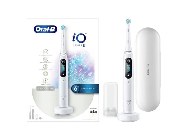 Oral-B iO Series 8N - Elektrisk tannbørste - Hvid - Bluetooth