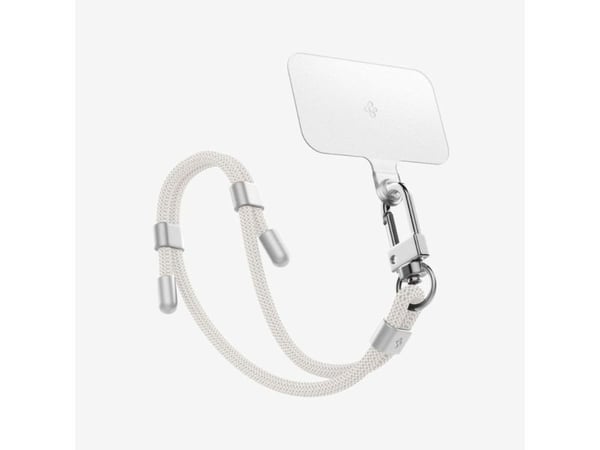 Spigen Cross Body Strap 2 Set, Rem, Vit, Tyg, Metall, Universal, 2 styck
