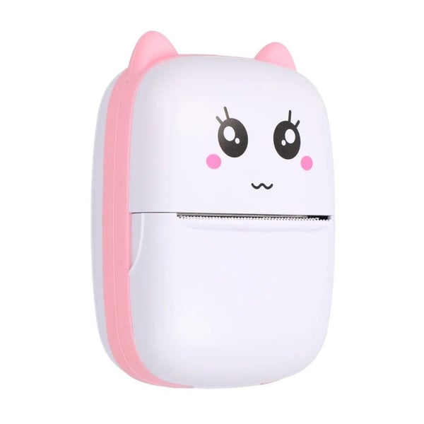 Extralink Kit | Thermal printer EPP-001 Pink + Self-adhesive thermal paper 5 rolls