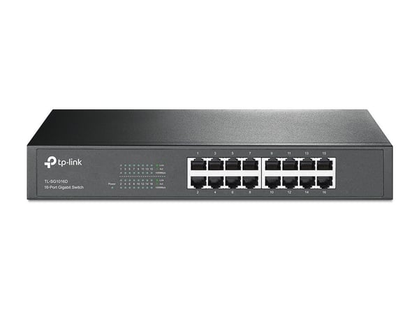 TP-Link TL-SG1016D 16-Port Gigabit Switch - Switch - ohanterad - 16 x 10/100/1000 - skrivbordsmodell