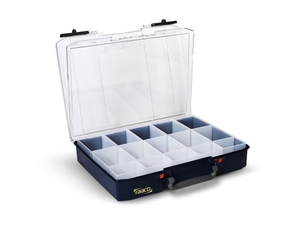 raaco CarryLite 80 5x10-0/DL, Sininen, Polykarbonaatti (PC), Polypropeeni (PP), 413 mm, 330 mm, 82 mm, 1,32 kg