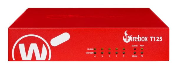 WatchGuard Firebox T125 - Tietoturvalaitteet - 4 porttia - 1GbE, 2.5GbE, 2.5GbE