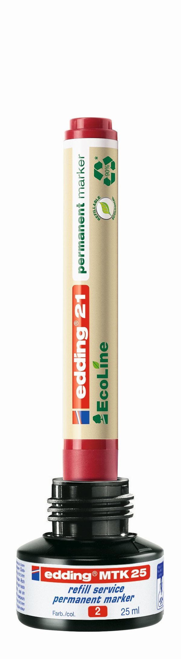 edding MTK 25 - Bläck - permanent - svart - 25 ml