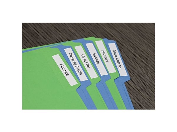 DYMO D1 - Polyester - selv-adhesiv - svart på hvitt - Rull (0,6 cm x 7 m) 1 kassett(er) merketape - for LabelMANAGER 100, 160, 210, 220, 260, 280, ...