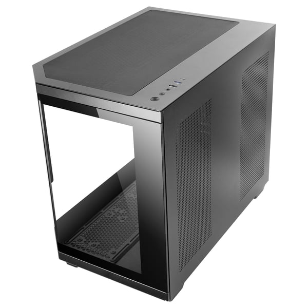 Mars Gaming MC3TCORELCDM datorchassi micro ATX/Mini-ITX, svart härdat glas