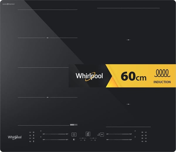 Whirlpool WF S3660 CPNE, Musta, Sisäänrakennettava, 60 cm, Vyöhykeinduktiokeittotaso, Keraaminen, 4 vyöhykettä (vyöhykkeitä)