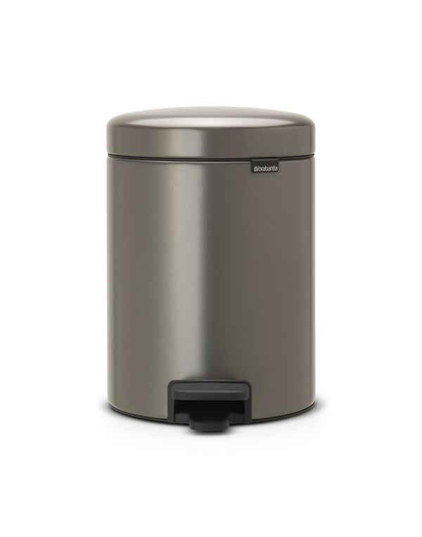 Brabantia newIcon - Søppelbøtte - flipp-lokk - 5 L - fotpedal - platina
