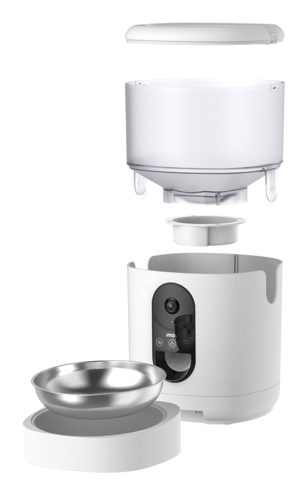 IMOU PF1 smart fôrautomat 4 L, rustfritt stål, hvit