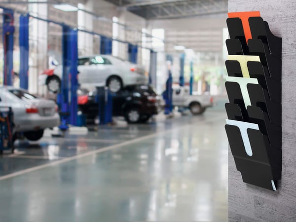 DURABLE FLEXIPLUS - Bokhållare - väggmonterbar - 6 utrymmen - för A4 - svart