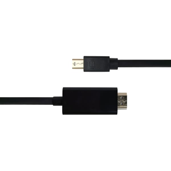 DELTACO - Adapterkabel - Mini DisplayPort hann til HDMI hann - 3 m - svart - 4K 30Hz støtte