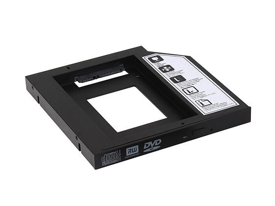 SilverStone Treasure TS06 - Uttagbar harddiskramme - fra 5,25" Slim Line til 2,5" - svart
