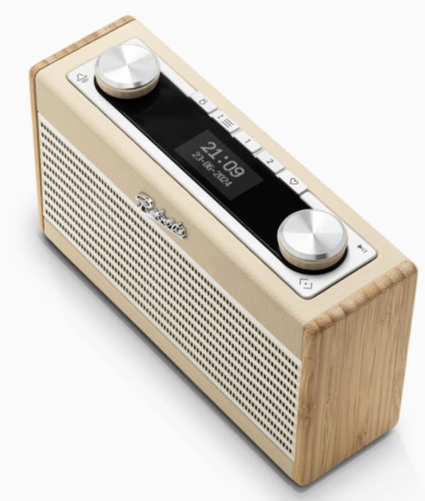 Roberts Radio Rambler Uno, Bærbar, Digital, DAB, DAB+, FM, 3,5 mm, Bamboo, Cremefarvet, Aluminium, Bamboo