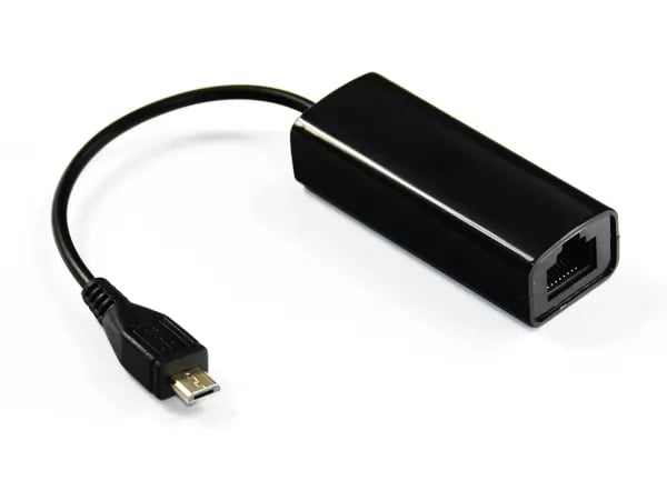 Microconnect USBMICROETHBB, Svart