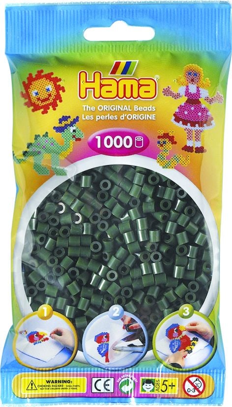 Hama Beads 207-28, Håndverkssett for barn, 5 år, PVC, grønn, 1000 stk