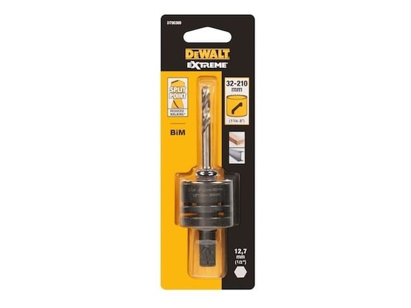 DEWALT DT90369-QZ, Reikäsahan sovitin, kuusikulmainen akseli, 13 mm, musta, ruostumaton teräs, 3,2 cm, 21 cm