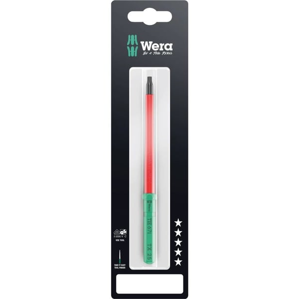 Wera Kraftform Kompakt VDE 67 i TX 25 x 157 mm TIE SB Sähköasentaja TORX Vaihtoterä TX 25