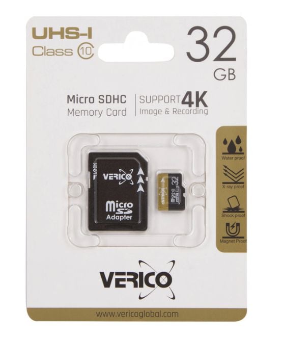 Verico MicroSDHC 32GB, 32 GB, MicroSDHC, luokka 10, UHS-I, 10 MB/s