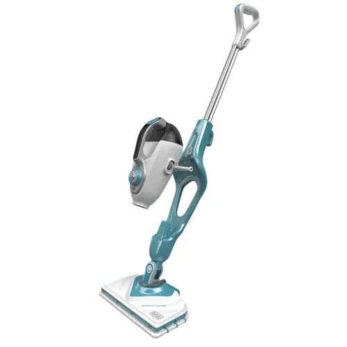 Black & Decker BHSM166DSM, Dampmopp, 0,5 l, Akva, Hvit, Knapper, Rotasjon, Fiksert, 6 m