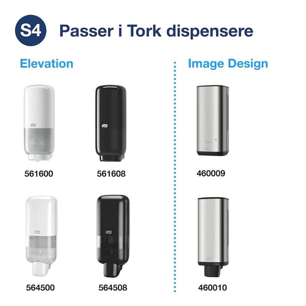 Skumtvål Tork S4 Antimikrobiell Premium 1000 ml - (6 st. x 1000 ml per kartong)