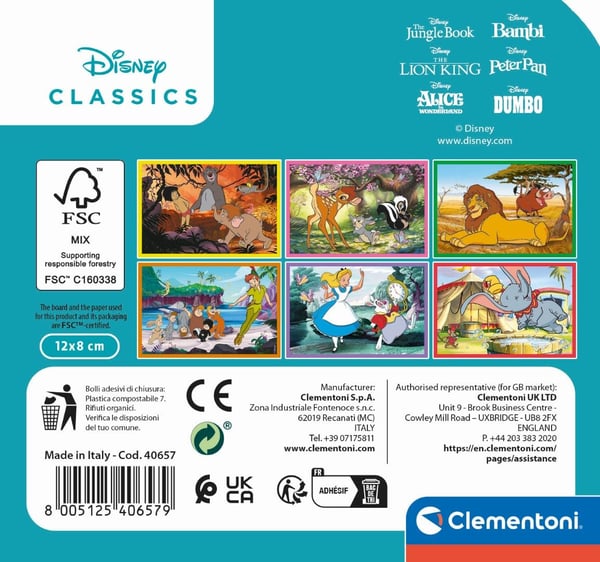 Clementoni Clementoni bildblock 6el Disney Classic 40657