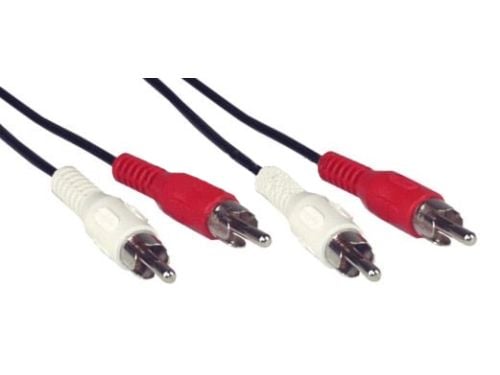 InLine 3m 2x RCA M/M, Manlig kontakt, 2 x RCA, Manlig kontakt, 3 m, Svart
