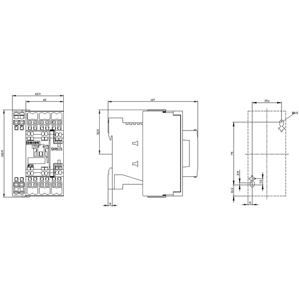Siemens 3RT2326-2XB40-0LA2 Schütz 4 Schließer 690 V/AC 1 St., 102 mm, 80 mm, 112 mm, 131 mm, 688 g, 1 styck