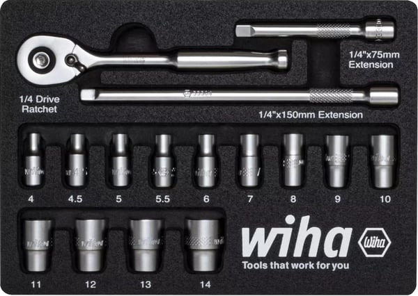 Wiha 44683 Hylsysarja 1/4 197 mm