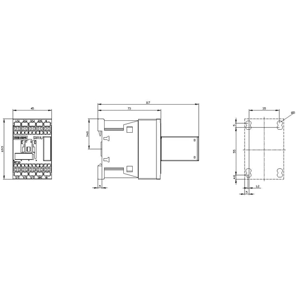 Siemens 3RT2016-2EP02, 70 mm, 50 mm, 129 mm, 75 mm, 268 g, 1 kpl