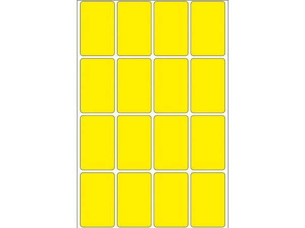 HERMA - Permanent klæbemiddel - gul - 25 x 40 mm 512 etikett(r) (32 ark x 16) etiketter