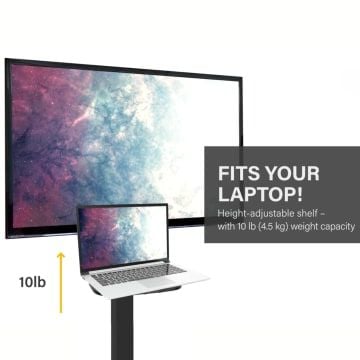 Chief FIT Series - Vagn - för interaktiv platt skärm - mobil - svart - skärmstorlek: 55"-86"