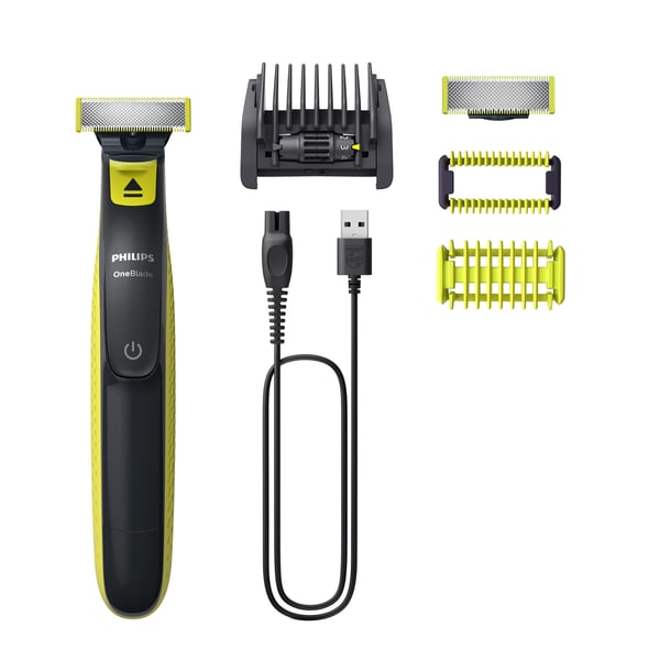 Philips OneBlade QP2824/20 ansikts- och kroppstrimmer, grå/limegrön