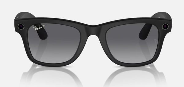 Ray-Ban: Meta Wayfarer - Standard Smart Glasses - Polarized Gradient Graphite - Matte Black - GEN 1